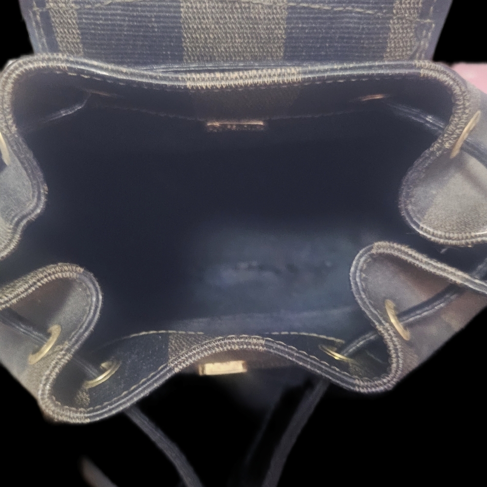 EUC Fendi "Pequin" Striped Mini Backpack - Picture 9 of 12